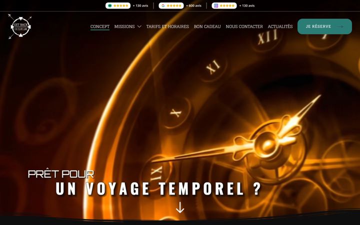 Screenshot of getback-escapegame.com