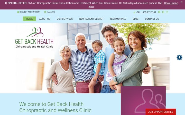 Screenshot of getbackhealth.ie