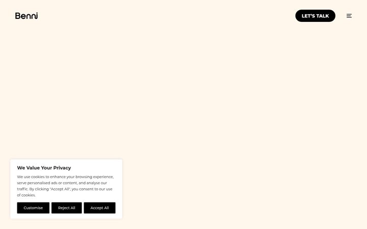 Screenshot of getbenni.com