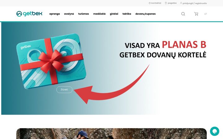 Kuvakaappaus sivustosta getbex.com