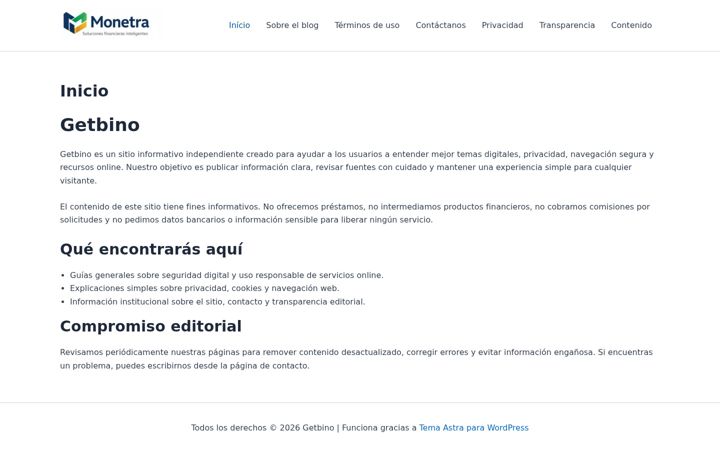 Screenshot of getbino.com