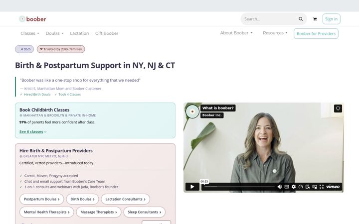 Screenshot of getboober.com