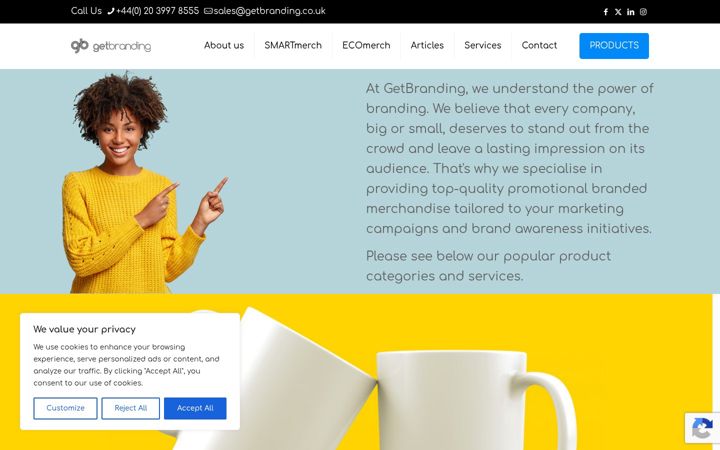 Screenshot of getbranding.co.uk