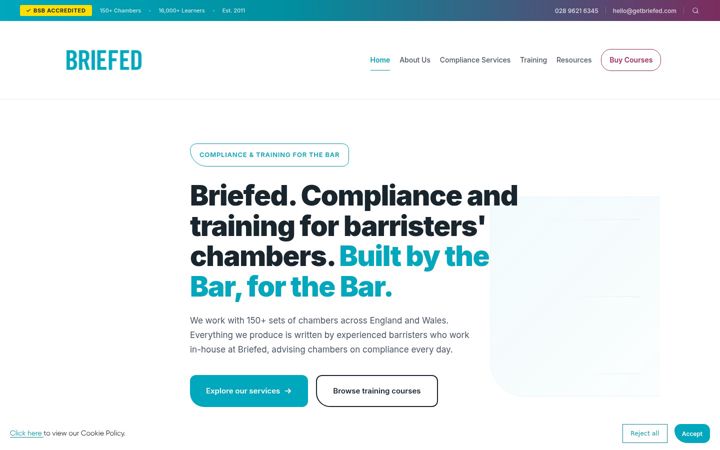 Screenshot of getbriefed.com
