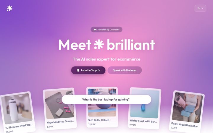 Screenshot of getbrilliant.ai