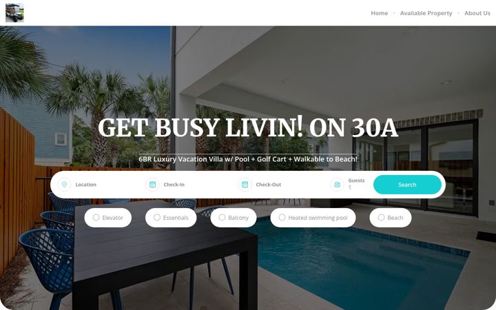 Screenshot of getbusylivinvacation.com