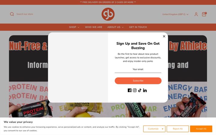 Screenshot of getbuzzing.co.uk
