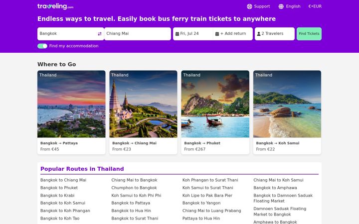 Screenshot of getbybus.com