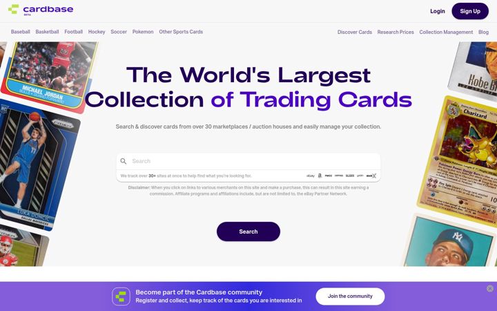 Screenshot of getcardbase.com