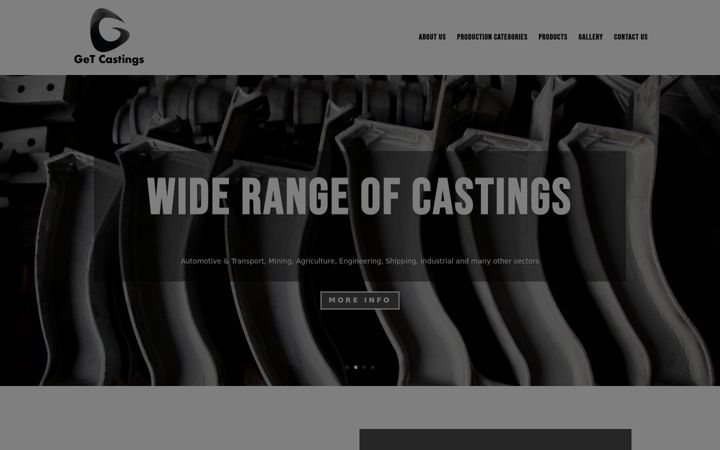 Screenshot of getcastings.co.za