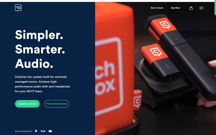 Screenshot of getcatchbox.com