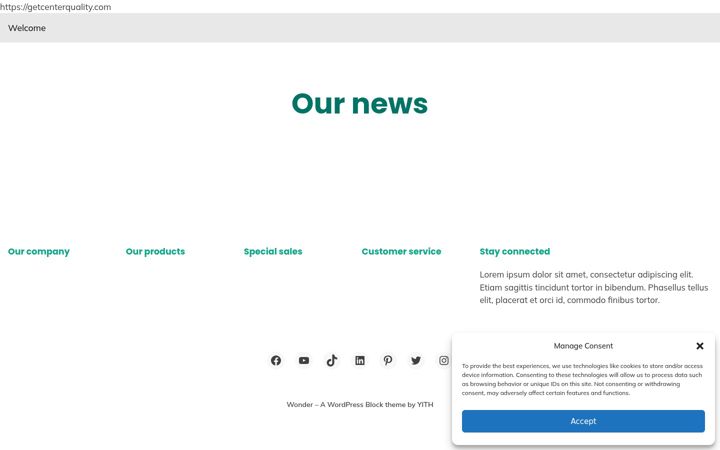 Screenshot of getcenterquality.com