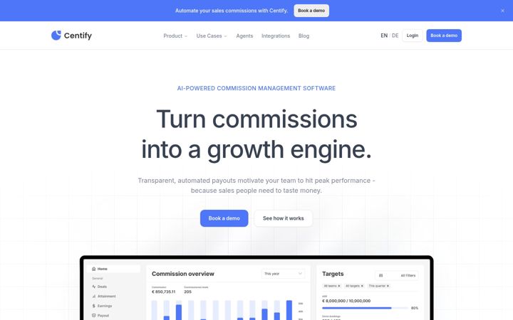 Screenshot of getcentify.com