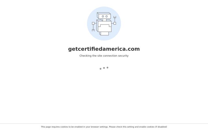 Screenshot of getcertifiedamerica.com
