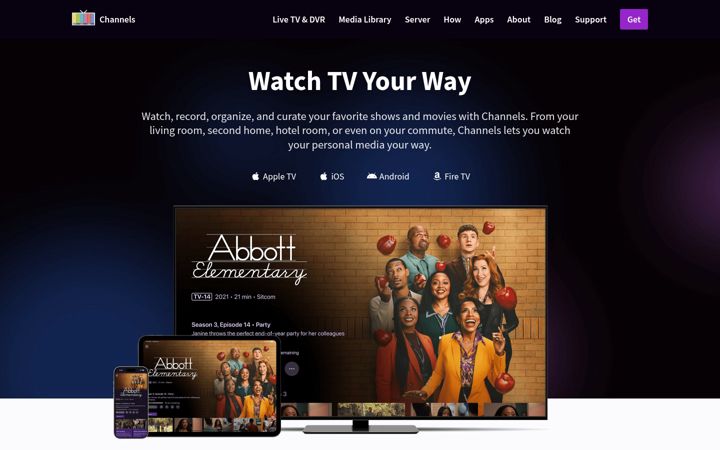 Screenshot of getchannels.com