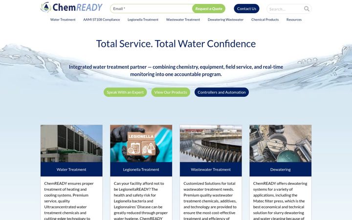 Screenshot of getchemready.com