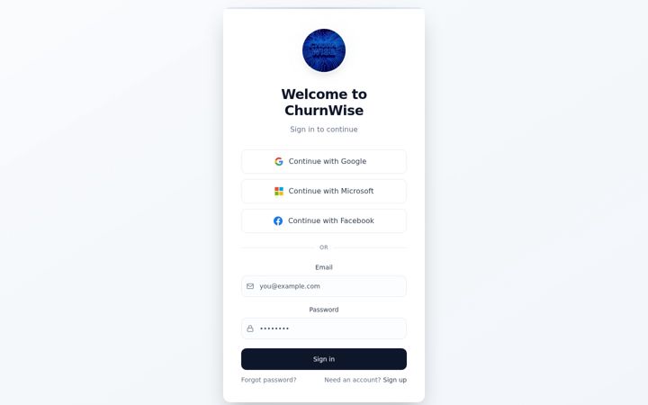 Screenshot of getchurnwise.com