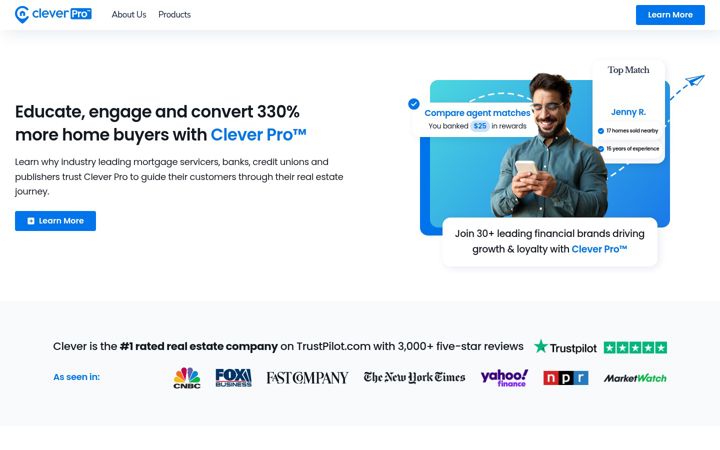 Екранна снимка на getcleverpro.com