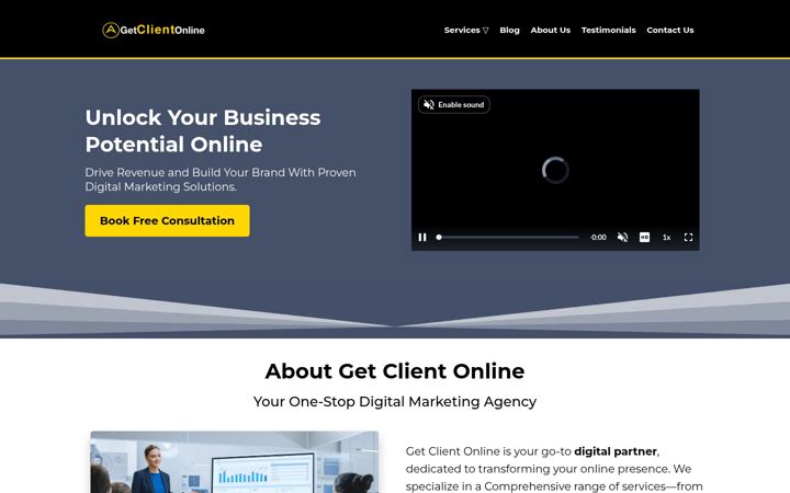 Screenshot of getclientonline.com
