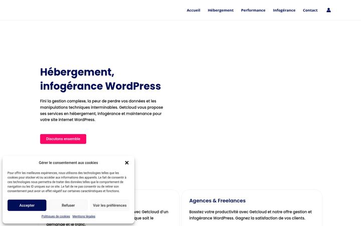 Screenshot of getcloud.fr
