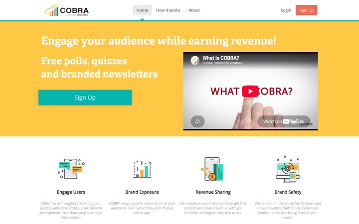 Screenshot of getcobra.io