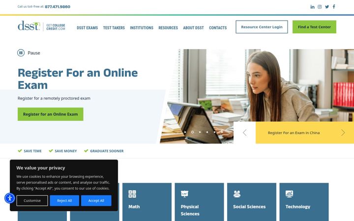 Screenshot of getcollegecredit.com