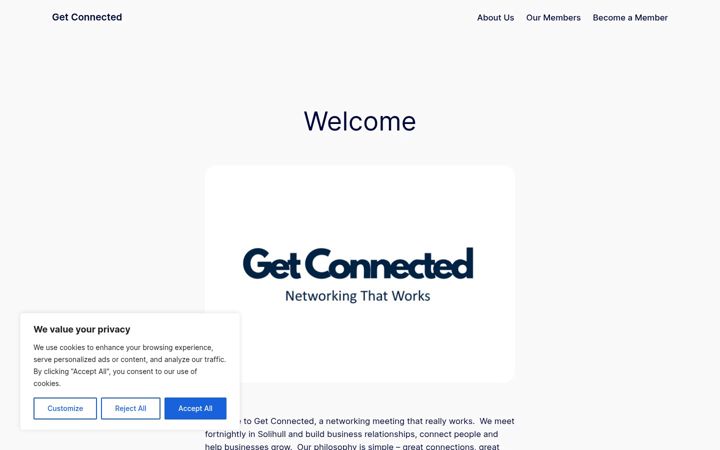 Screenshot of getconnectednetworking.com