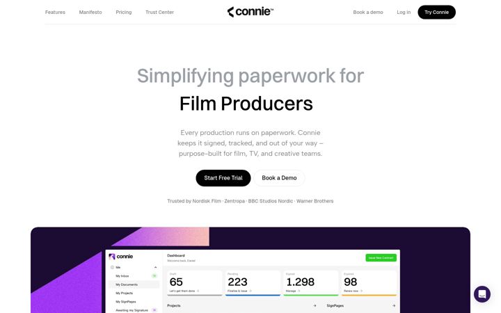 Screenshot of getconnie.com
