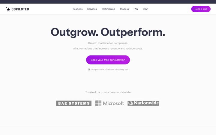 Screenshot of getcopiloted.com