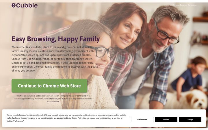Screenshot of getcubbie.com