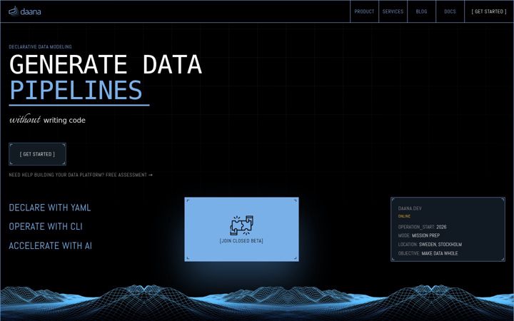 Screenshot of getdaana.com