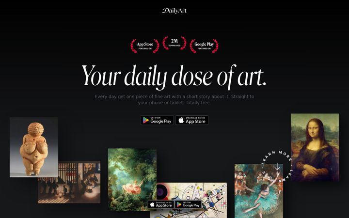 Screenshot of getdailyart.com