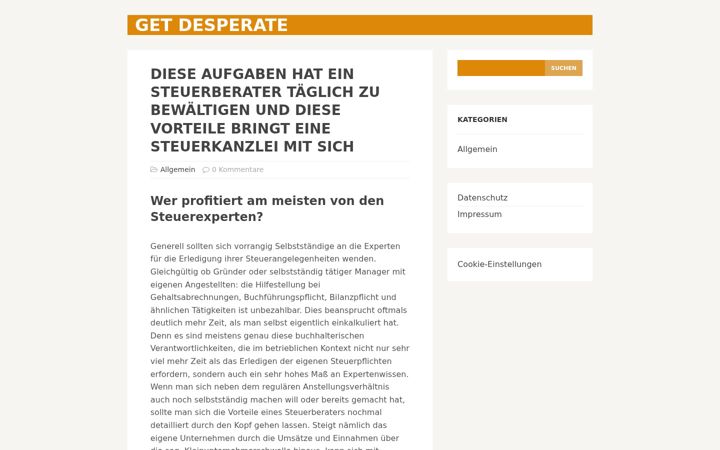 Screenshot of getdesperate.com