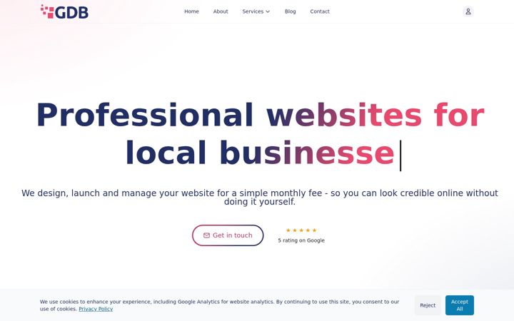 Screenshot of getdigitalbusiness.co.uk