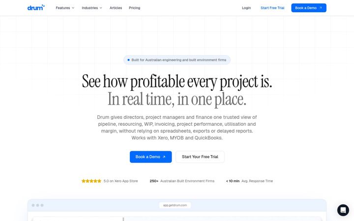 Screenshot of getdrum.com