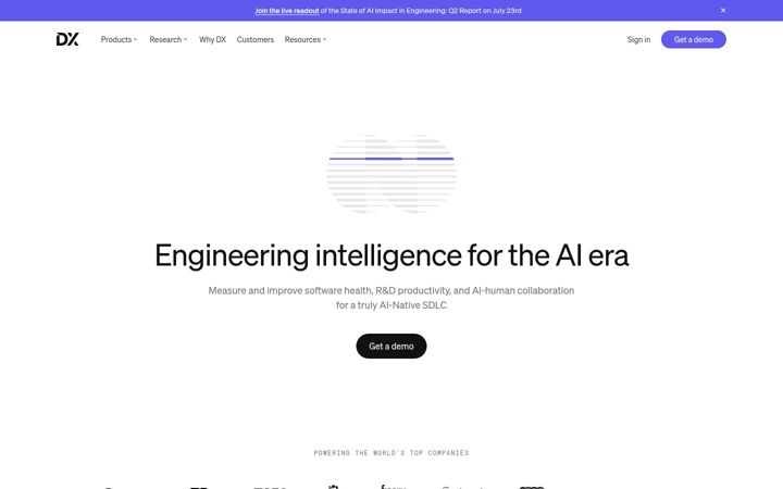Screenshot of getdx.com