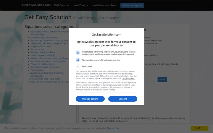 Екранна снимка на geteasysolution.com