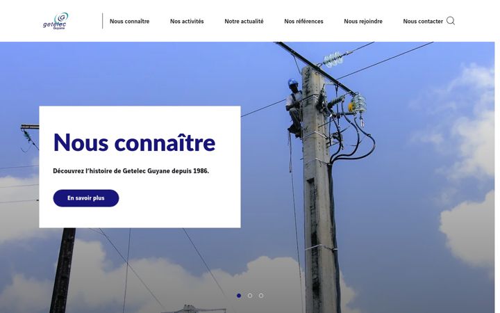 Screenshot of getelec-guyane.fr