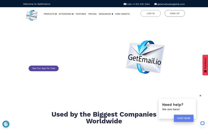 Screenshot of getemail.io