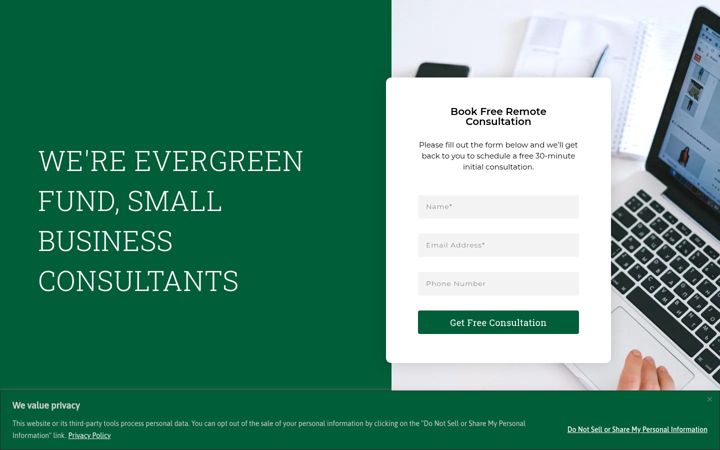 Screenshot of getevergreen.org