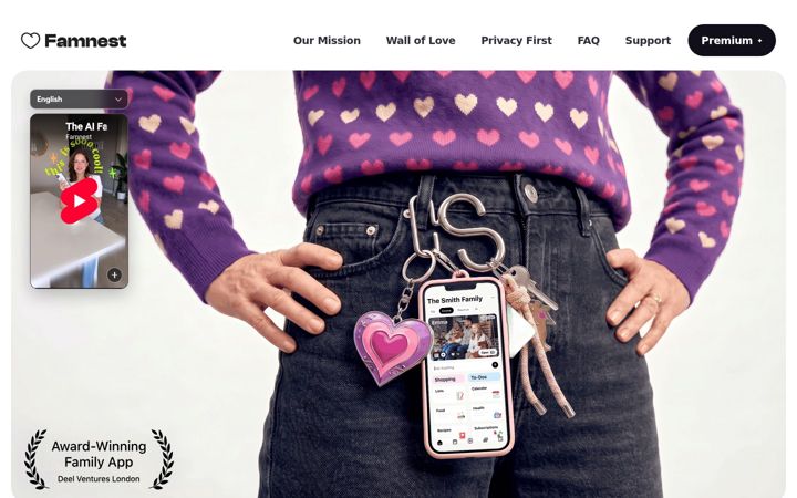 Screenshot of getfamnest.com