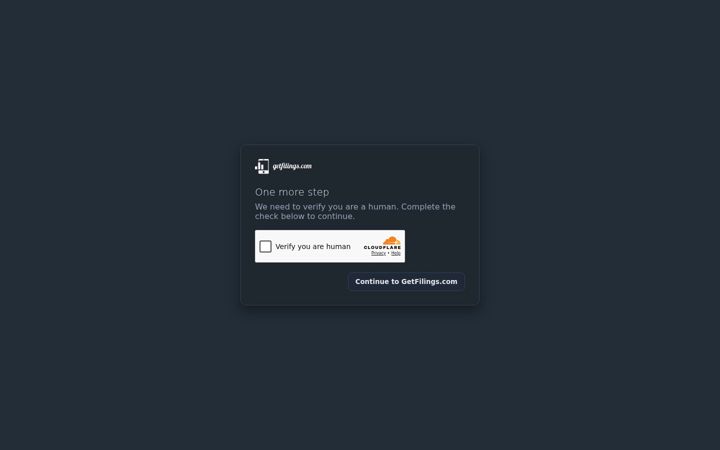 Screenshot of getfilings.com