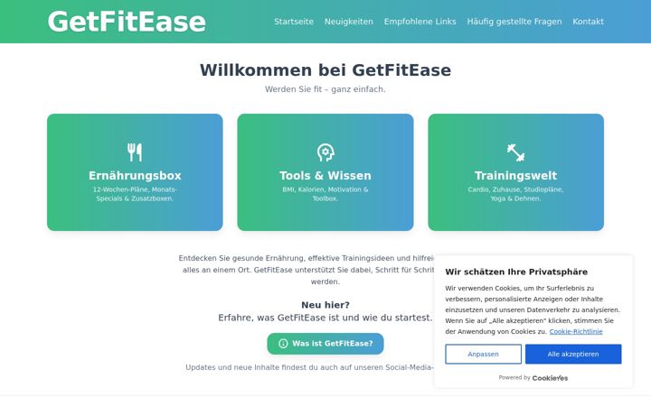 Screenshot of getfitease.de