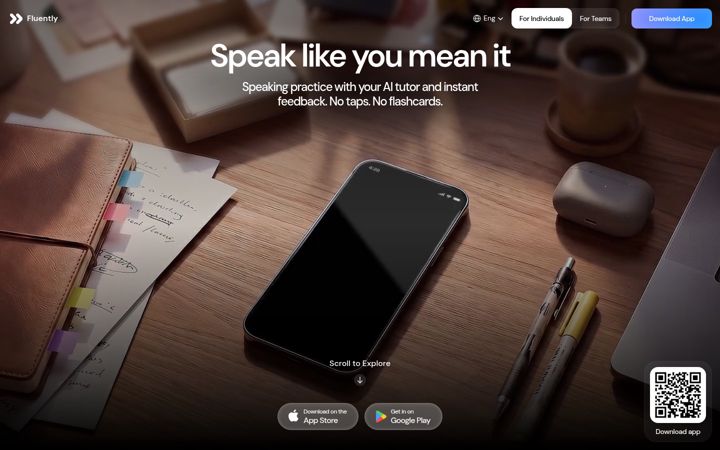Screenshot of getfluently.app