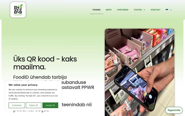 Screenshot of getfoodid.com