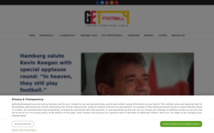 Screenshot of getfootballnewsgermany.com