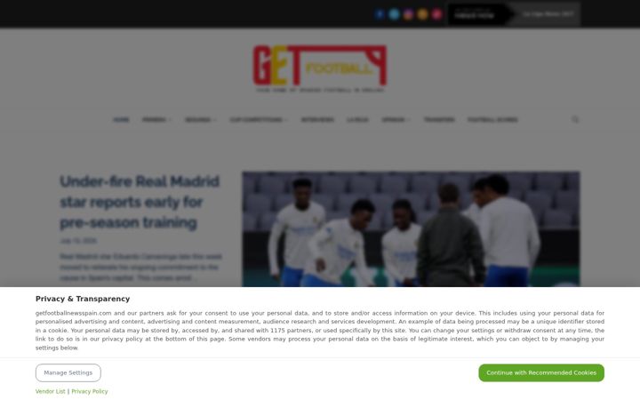 Screenshot of getfootballnewsspain.com