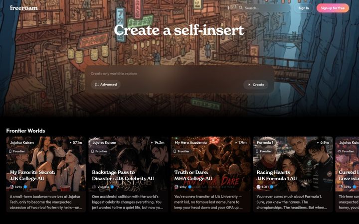 Screenshot of getfreeroam.com