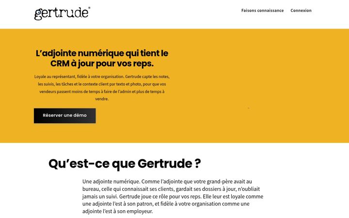 Screenshot of getgertrude.com