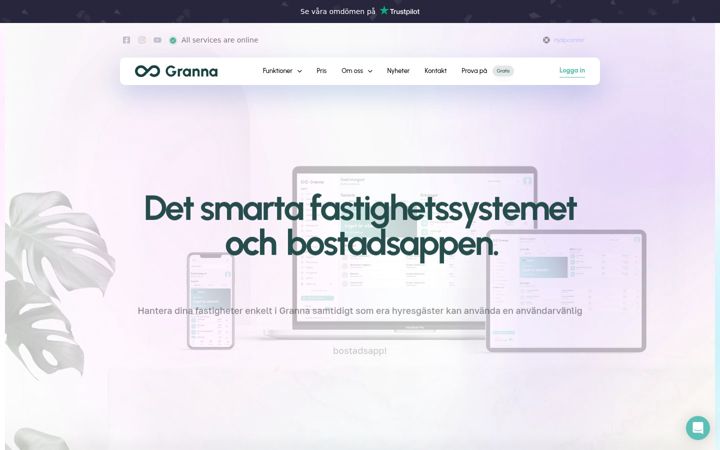 Kuvakaappaus sivustosta getgranna.com